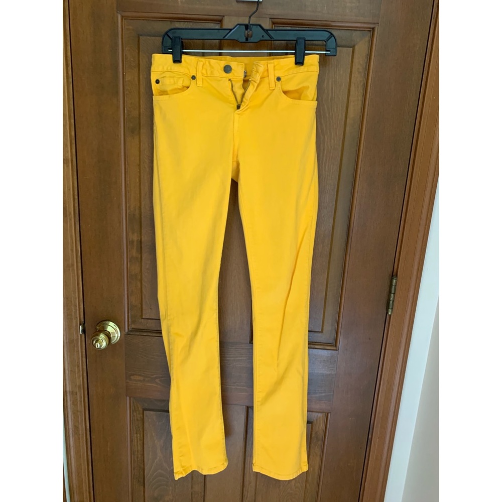 Yellow Skinny Jeans brand jeans